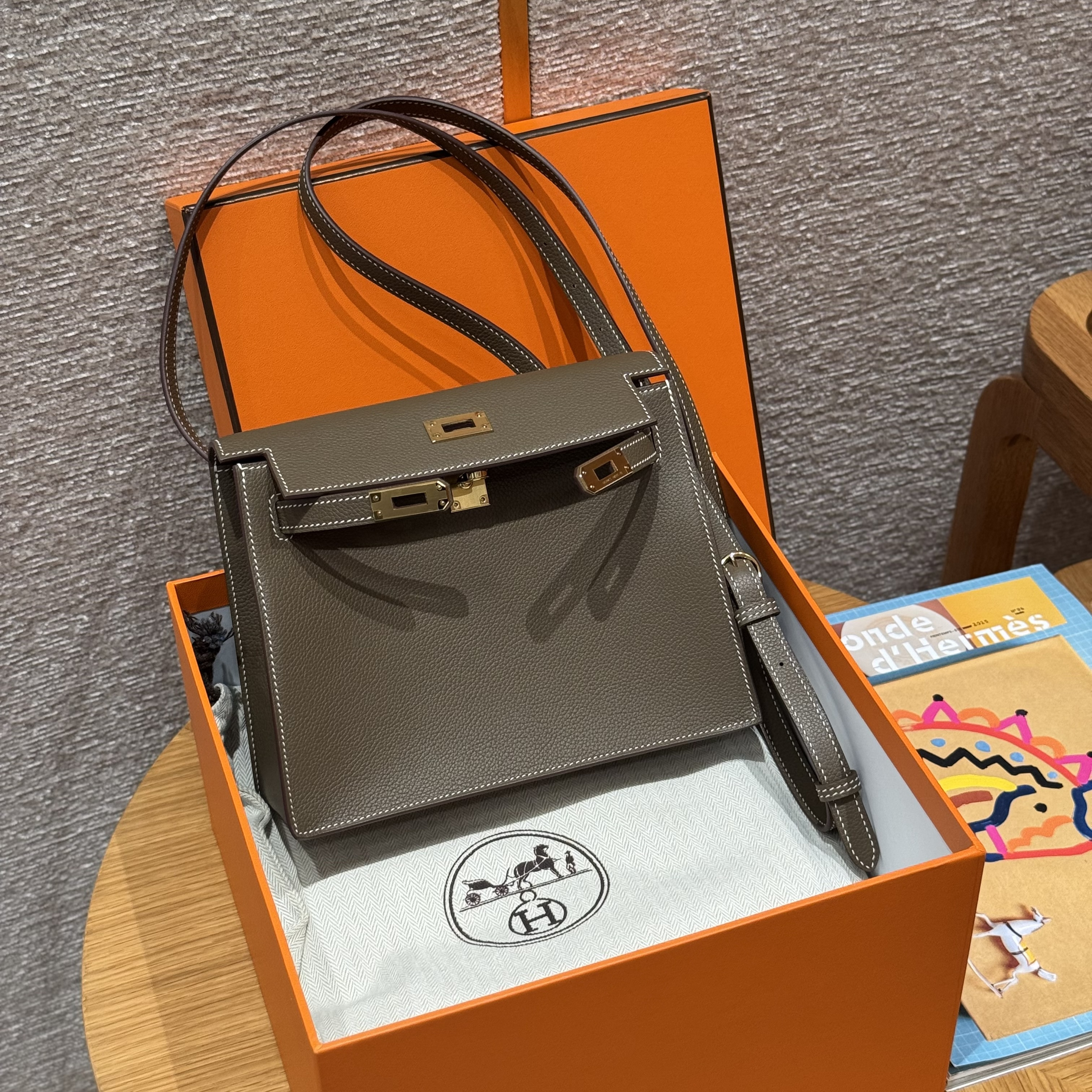 Hermes Gold Evercolor Kelly Danse II