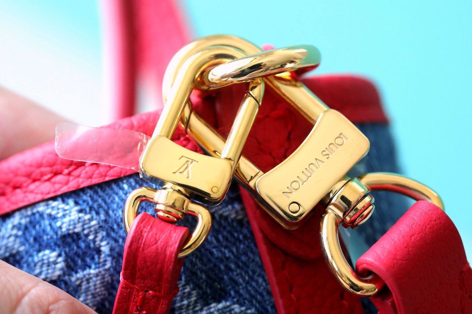Louis Vuitton LV New Denim Cherry Embroidered Tote Bag