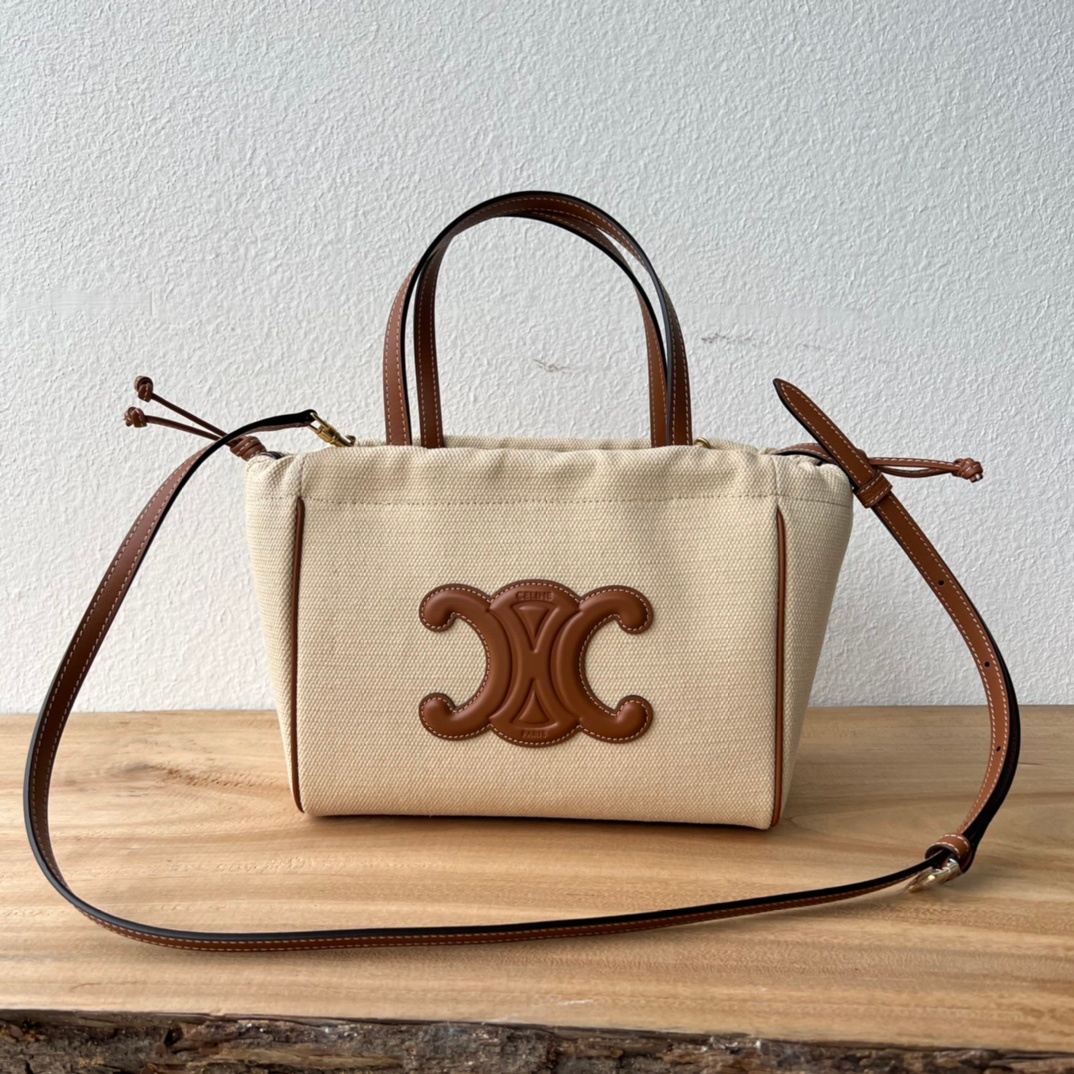 Celine Bag  MINI CUIR CABAS Canvas 111013( 10A Mirror Version)