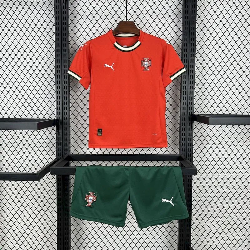 Kids Portugal Home Kits (Jersey+Shorts) 2025