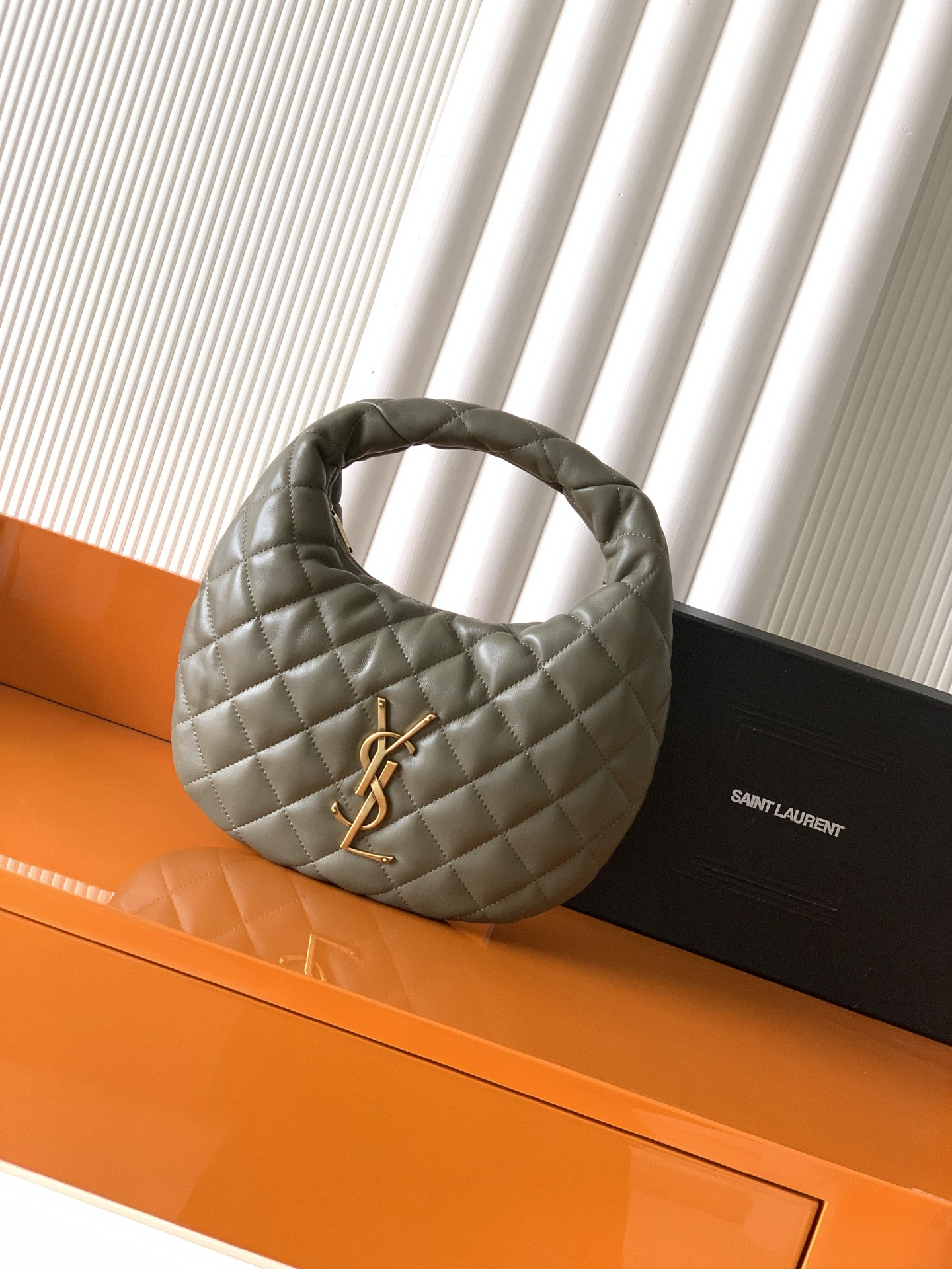 Saint Laurent Strong Moss Quilted Nappa Icarino Bag 851689