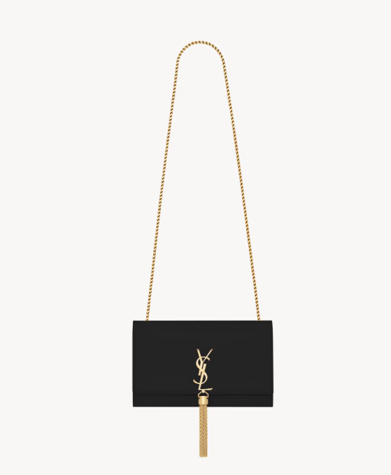 Saint Laurent Black Grained Calfskin Medium Kate