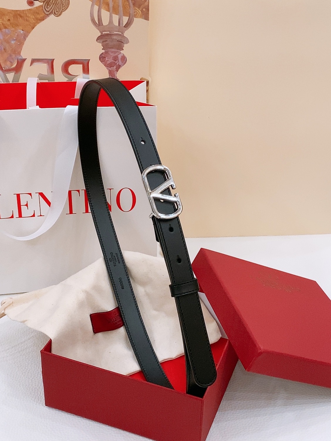 Valentino Leather Belt 2cm