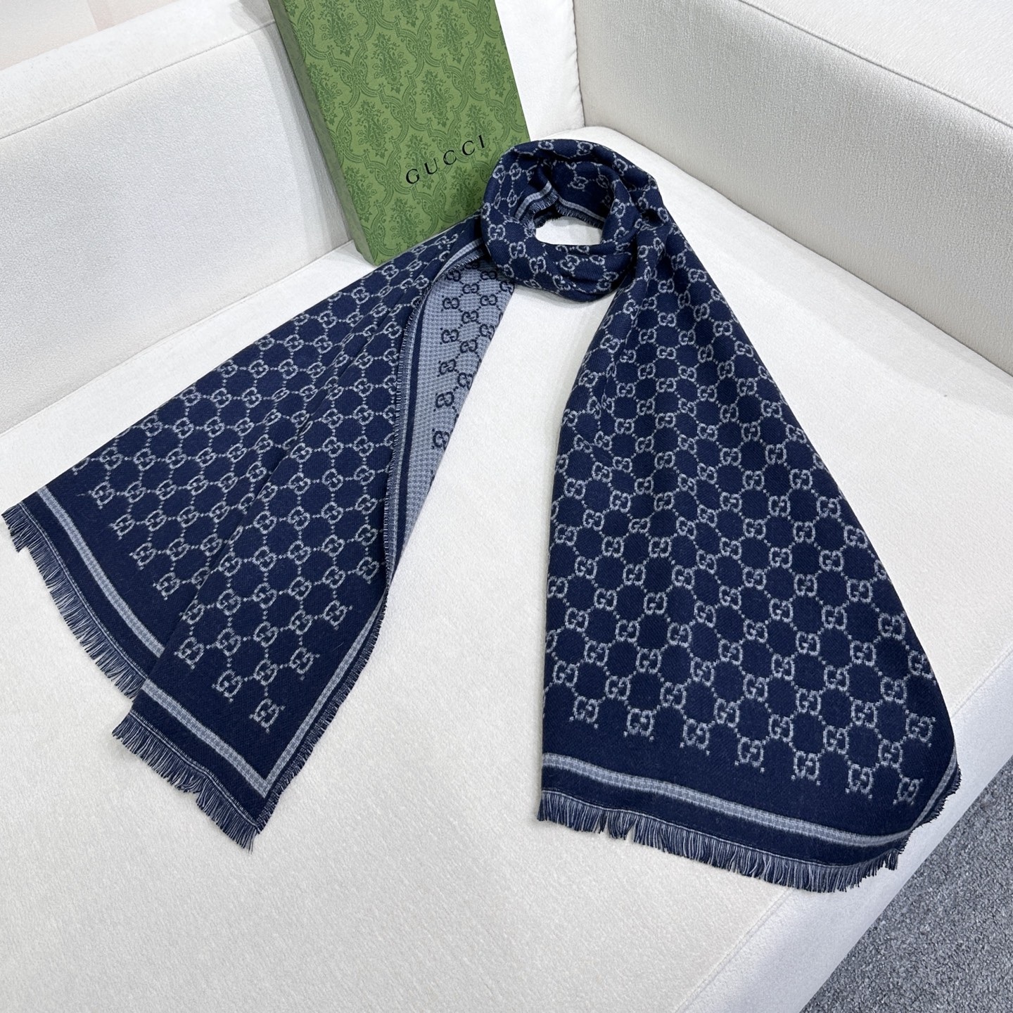 Gucci Classic GG wool and cashmere Scarf