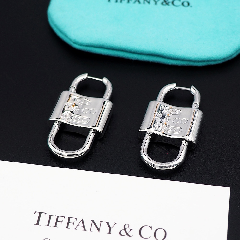 Tiffany Lock Earrings-Silver