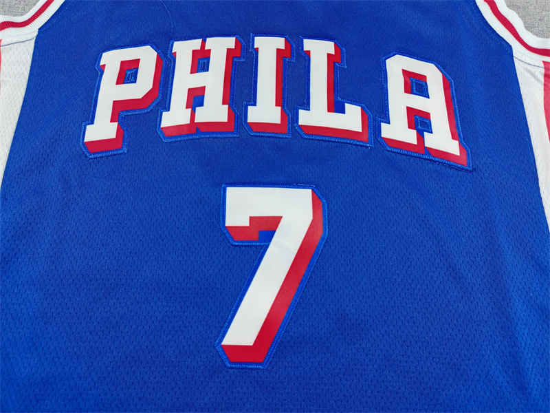Men's Jaylen Brown #7 Philadelphia 76ers Stitched Jersey | Blue Icon Edition