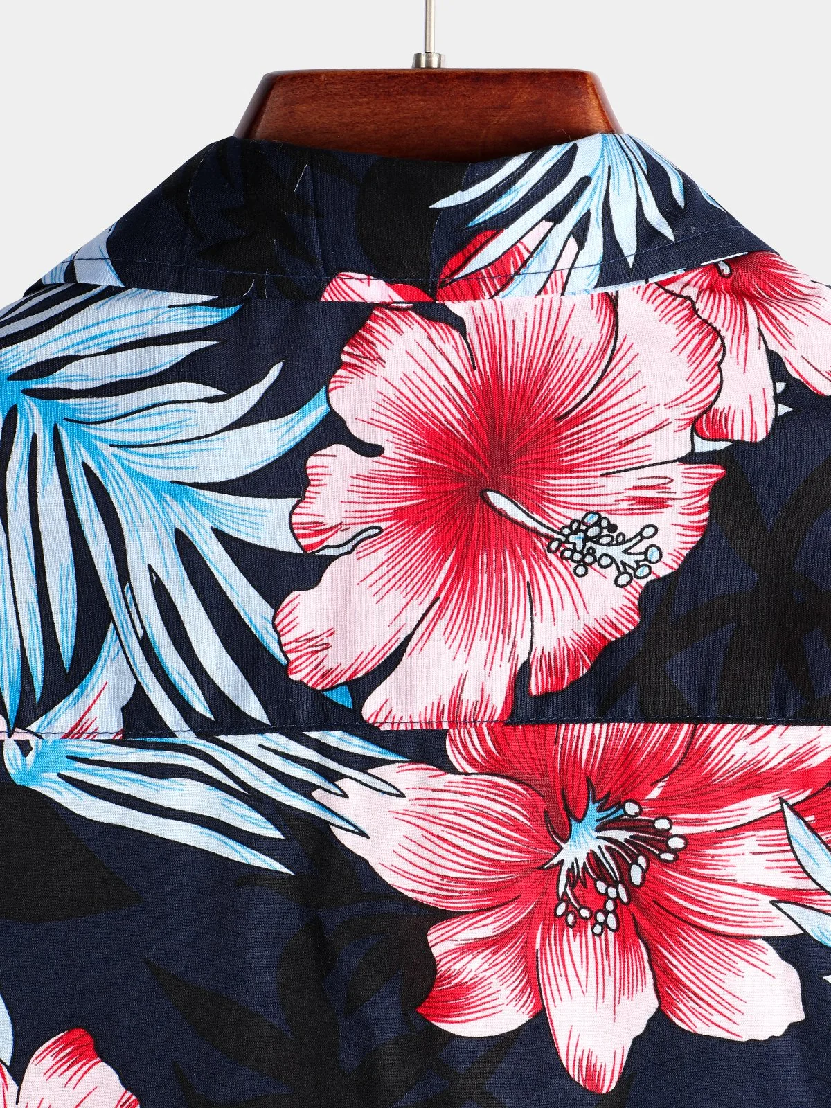 Men's Tropical Hawaiian Floral Cotton Shirt