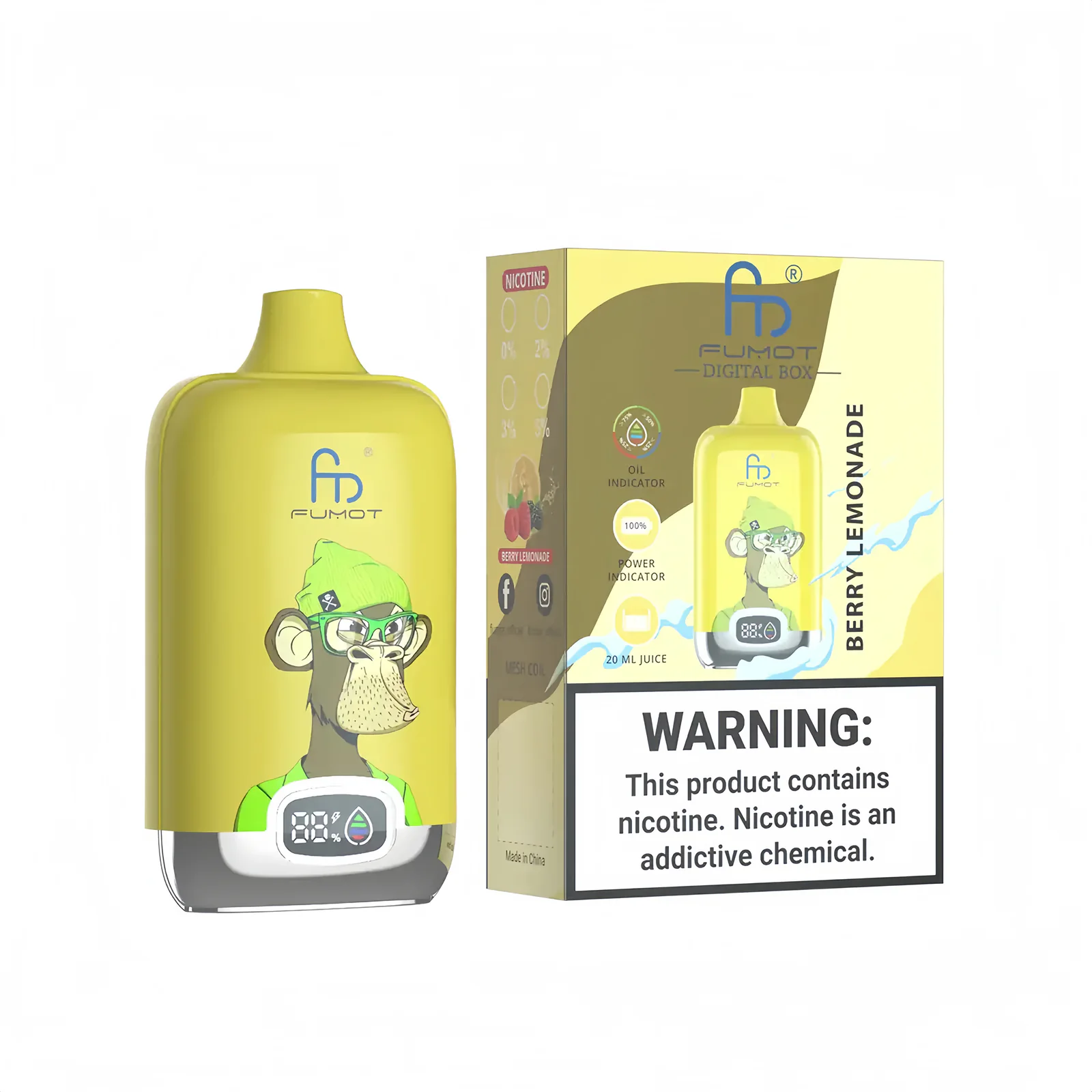 FUMOT Digital Box 12K Disposable Vape – Berry Lemonade - Vaba Vape-Shop