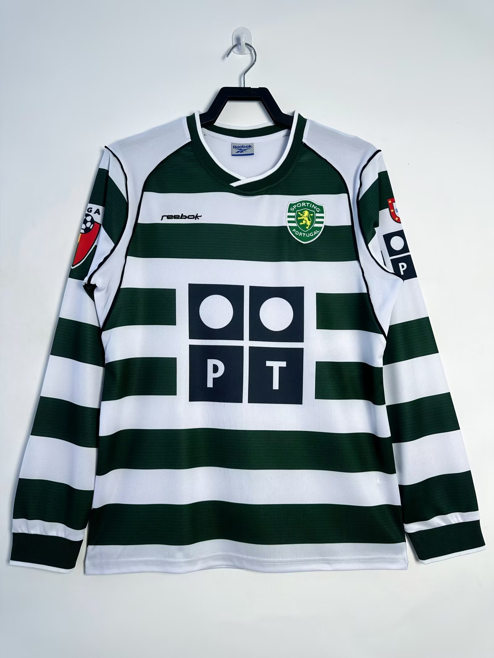 Sporting Lisbon Retro Home Long sleeve Jersey 2003-04