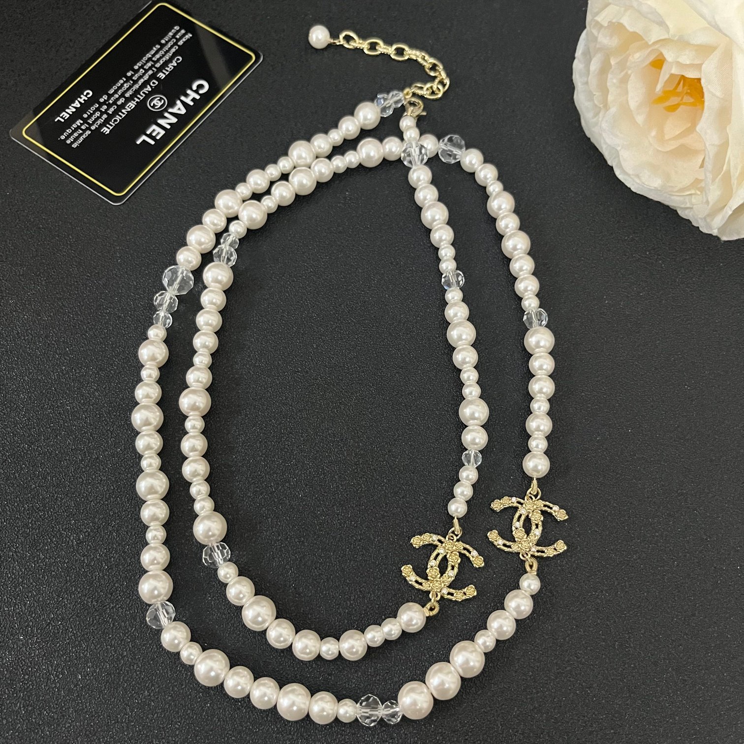 Chanel Long Pearl Necklace