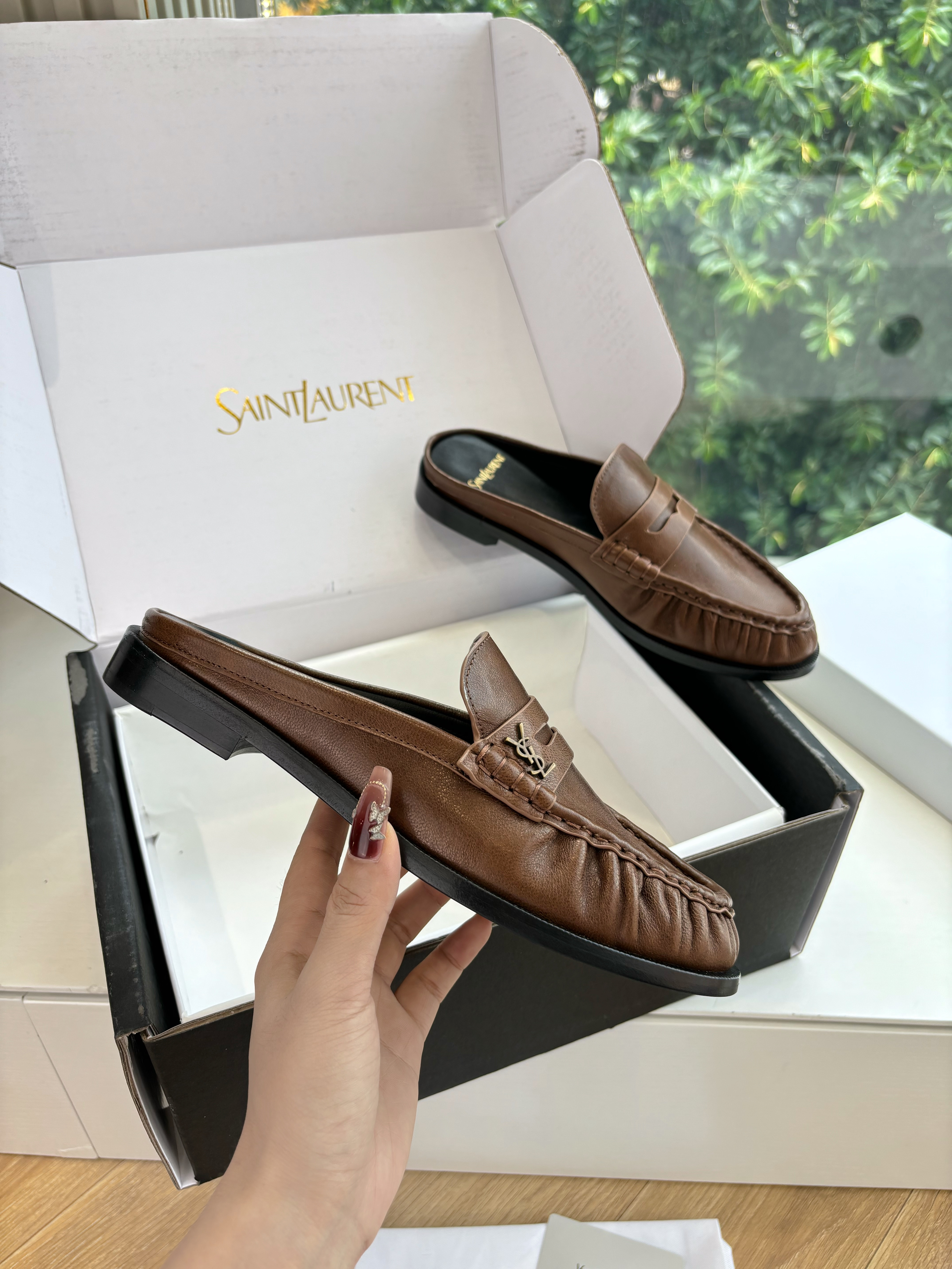 Saint Laurent Le Loafer Flat Mule