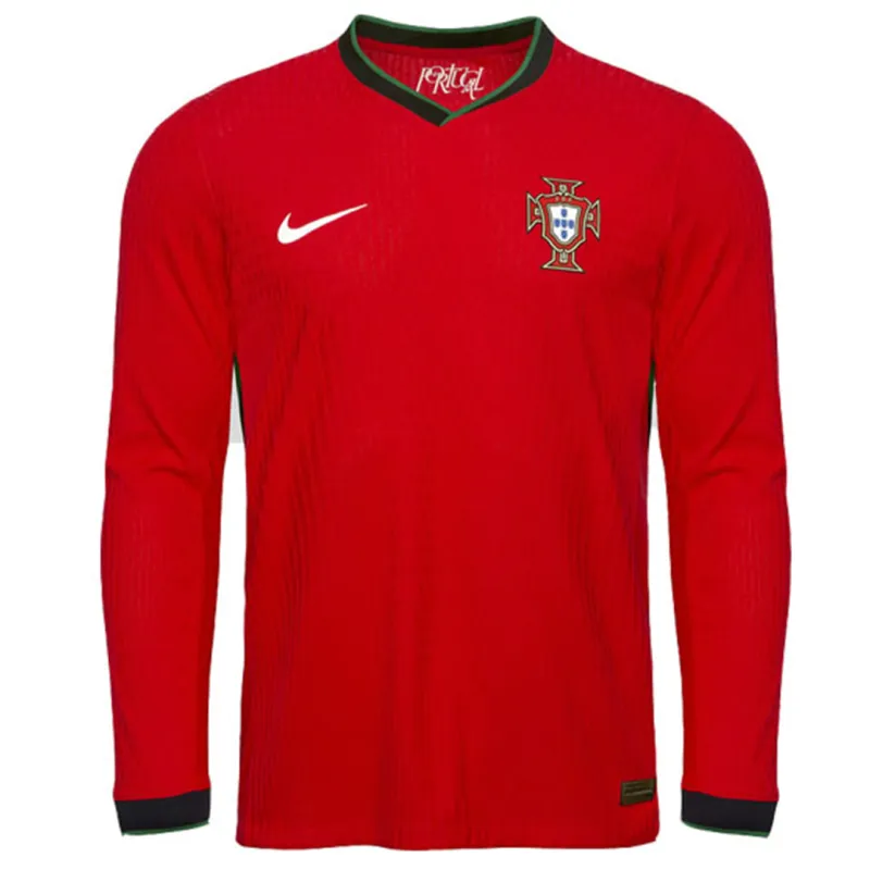 2024 Portugal Home Long Sleeve Jersey Euro