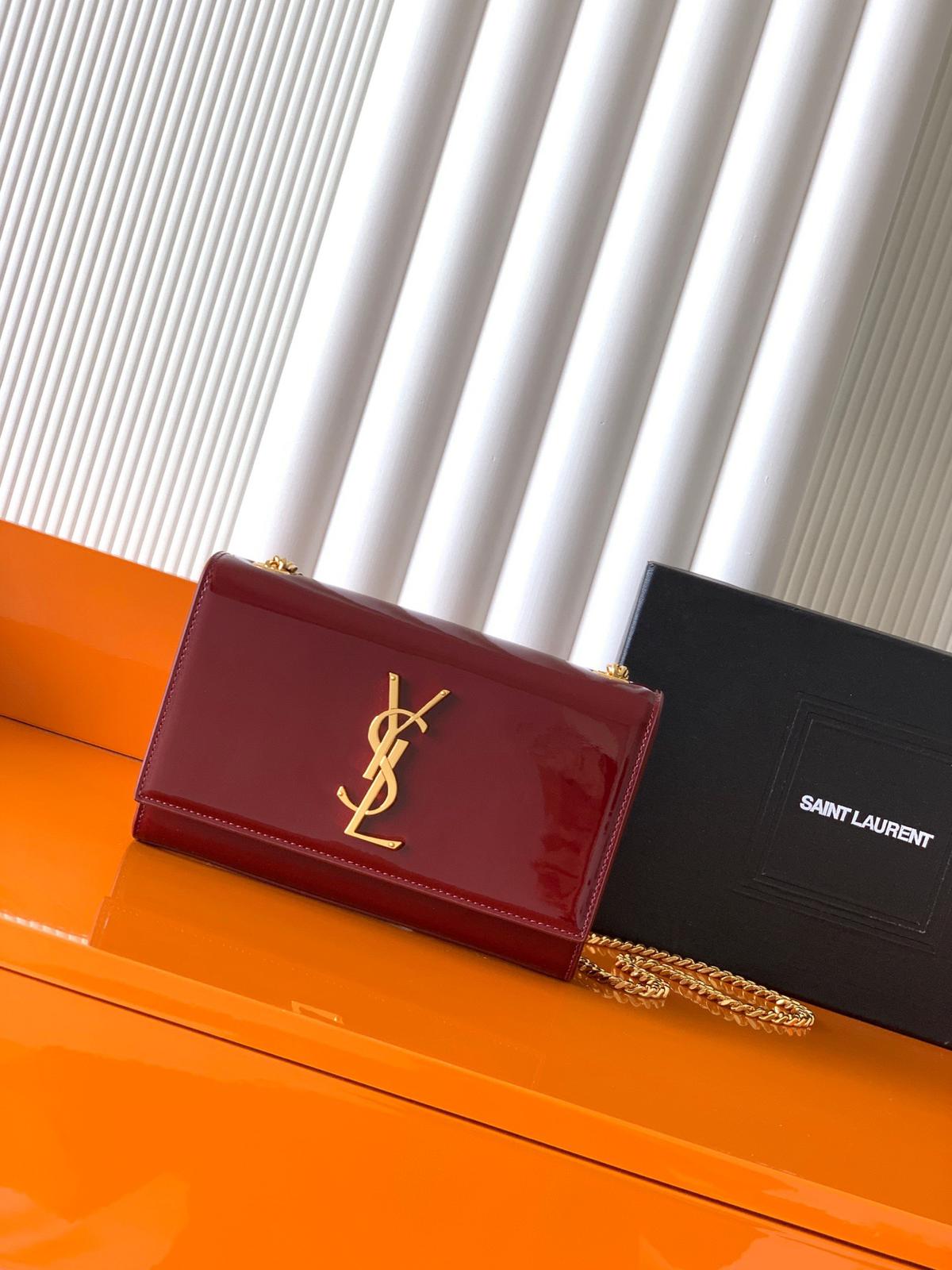 YSL Saint Laurent red crossbody bag