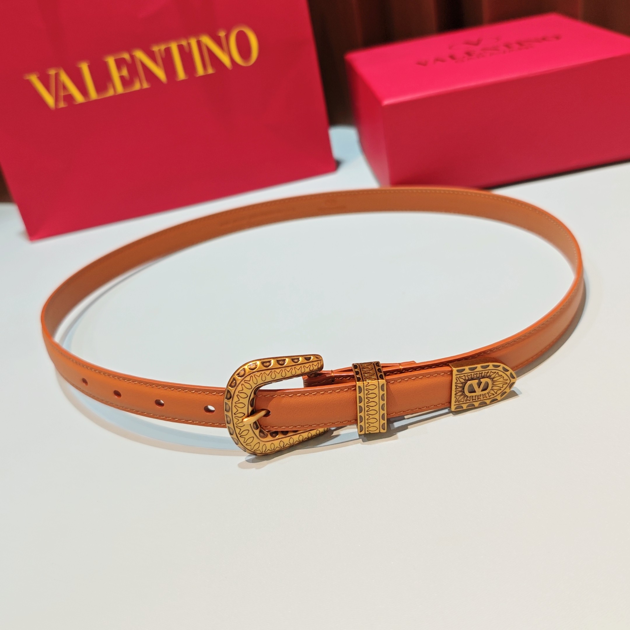 Valentino Leather Belt 2cm