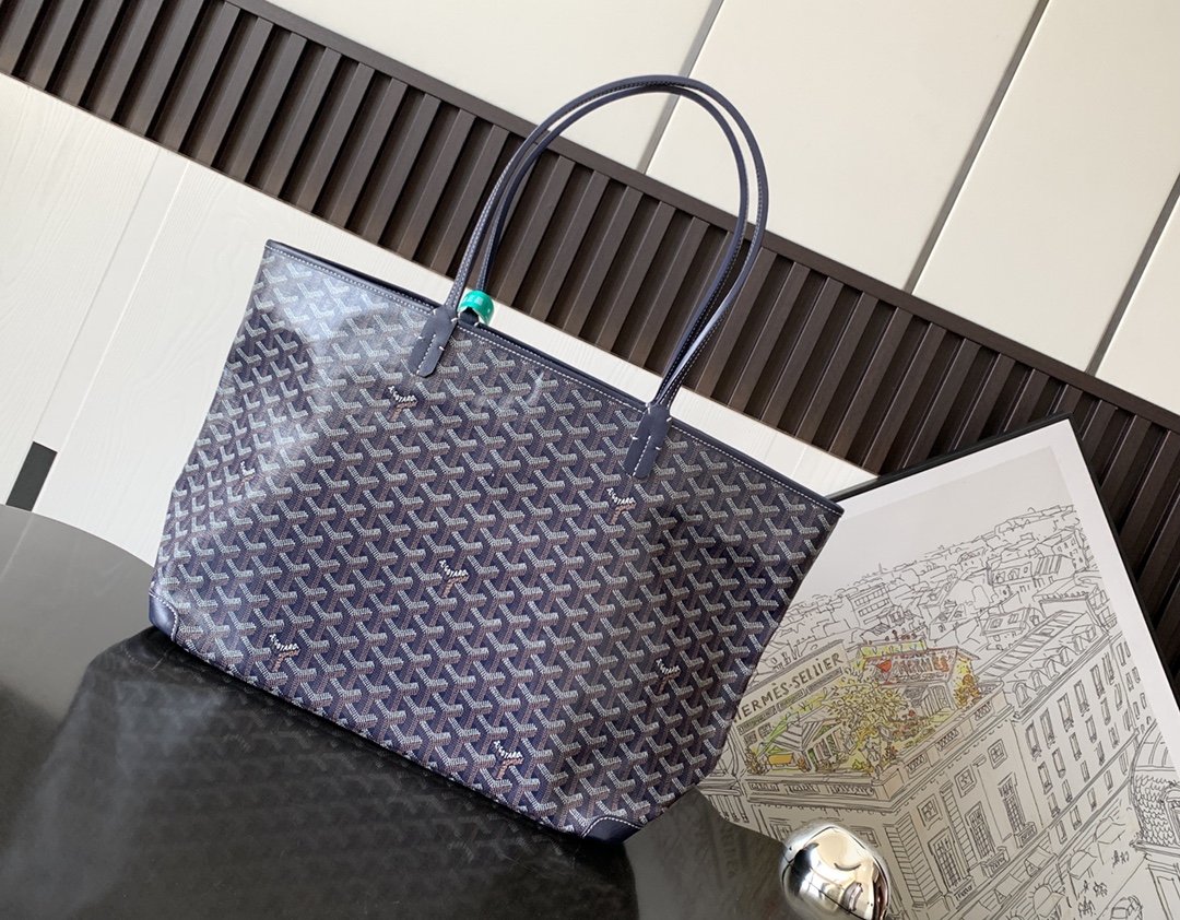 Goyard Artois MM Tote in Navy Blue