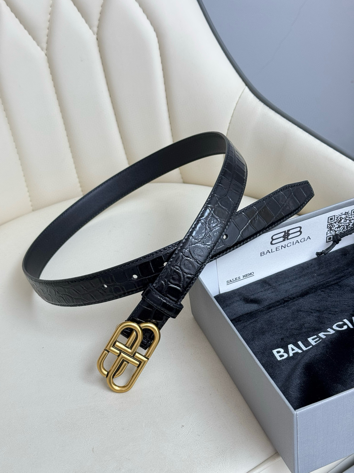 Balenciaga Leather Belt 2.5cm