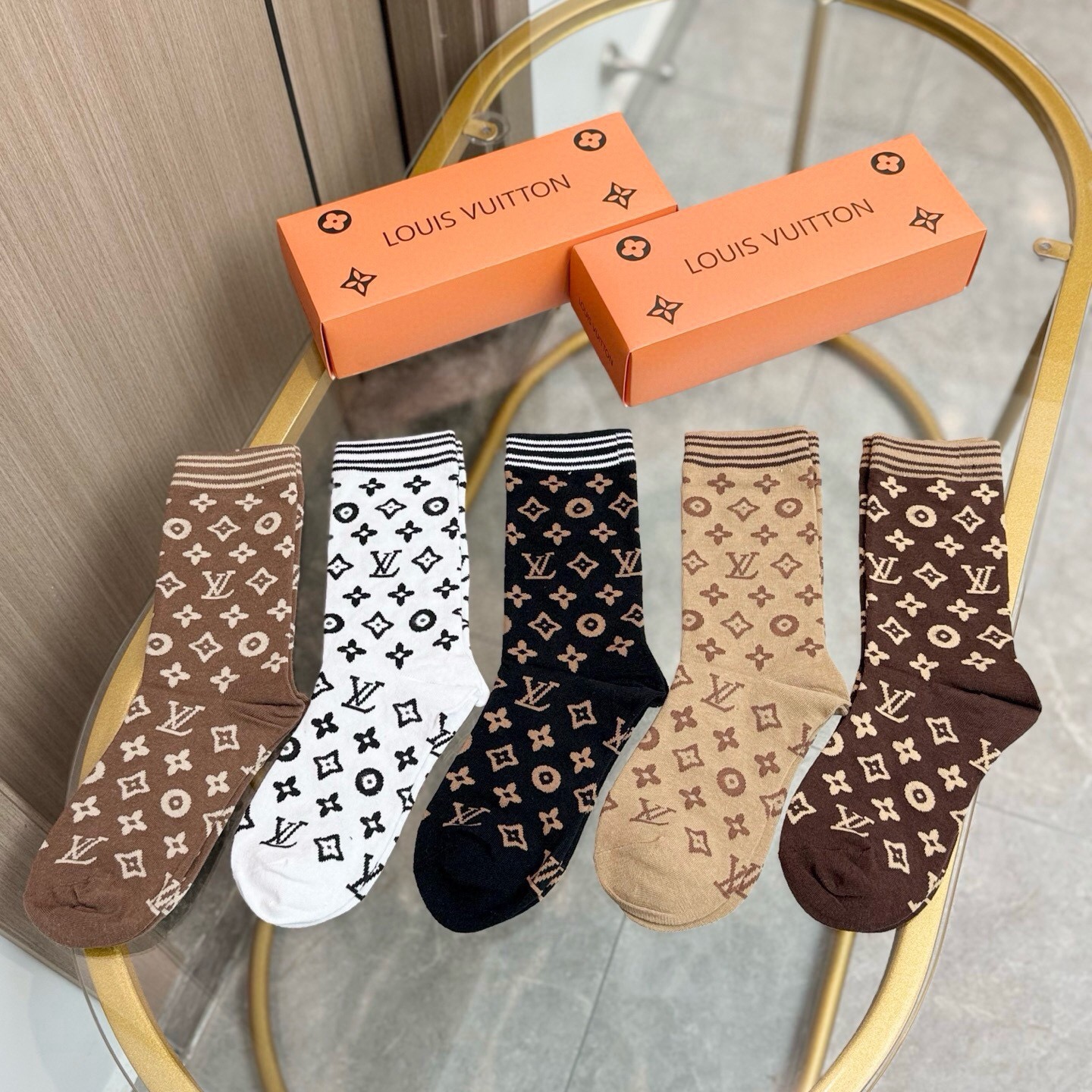 LV Wool Socks ( 5 pairs)