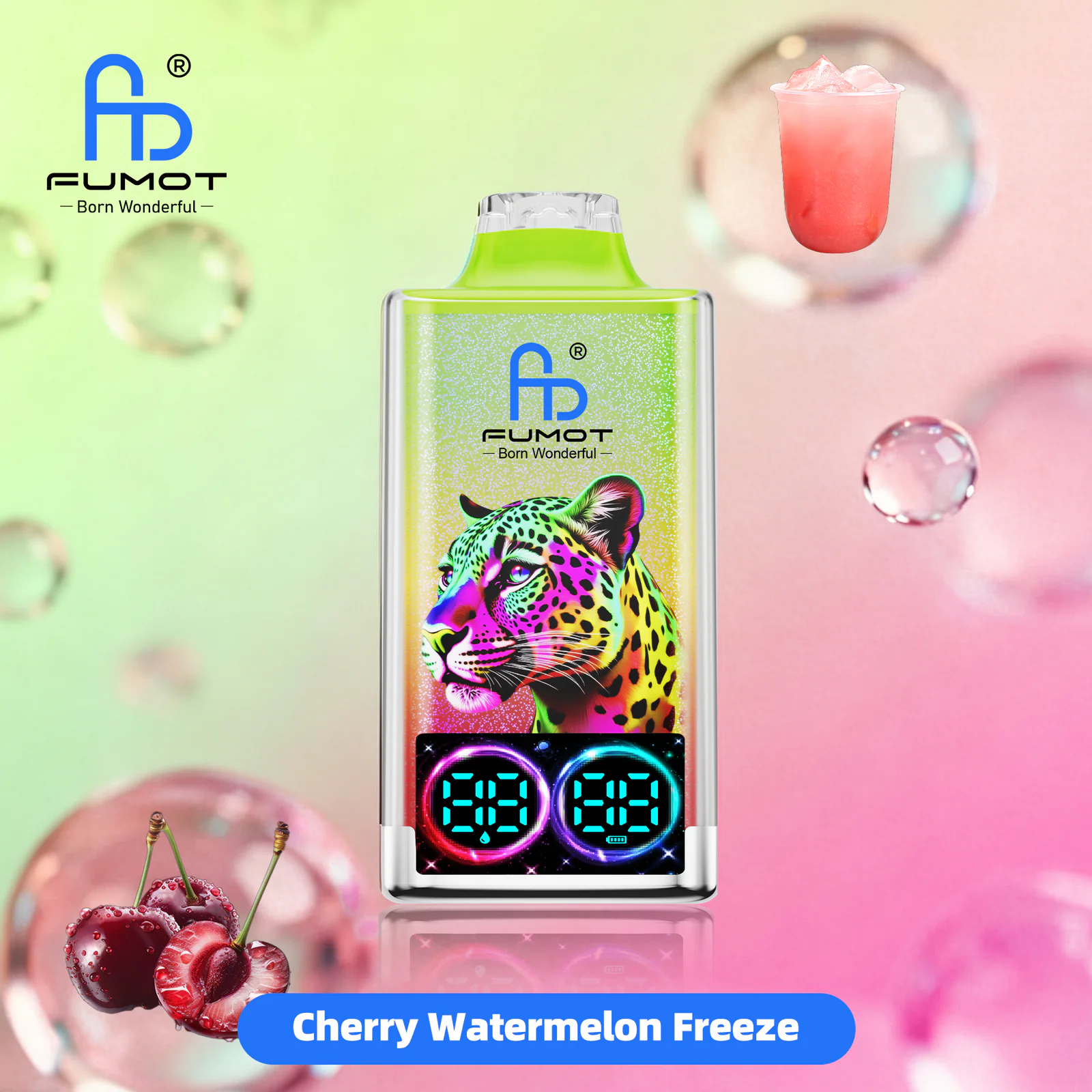FUMOT Leopard 40K Disposable Vape – Cherry Watermelon Freeze - Vaba Vape-Shop