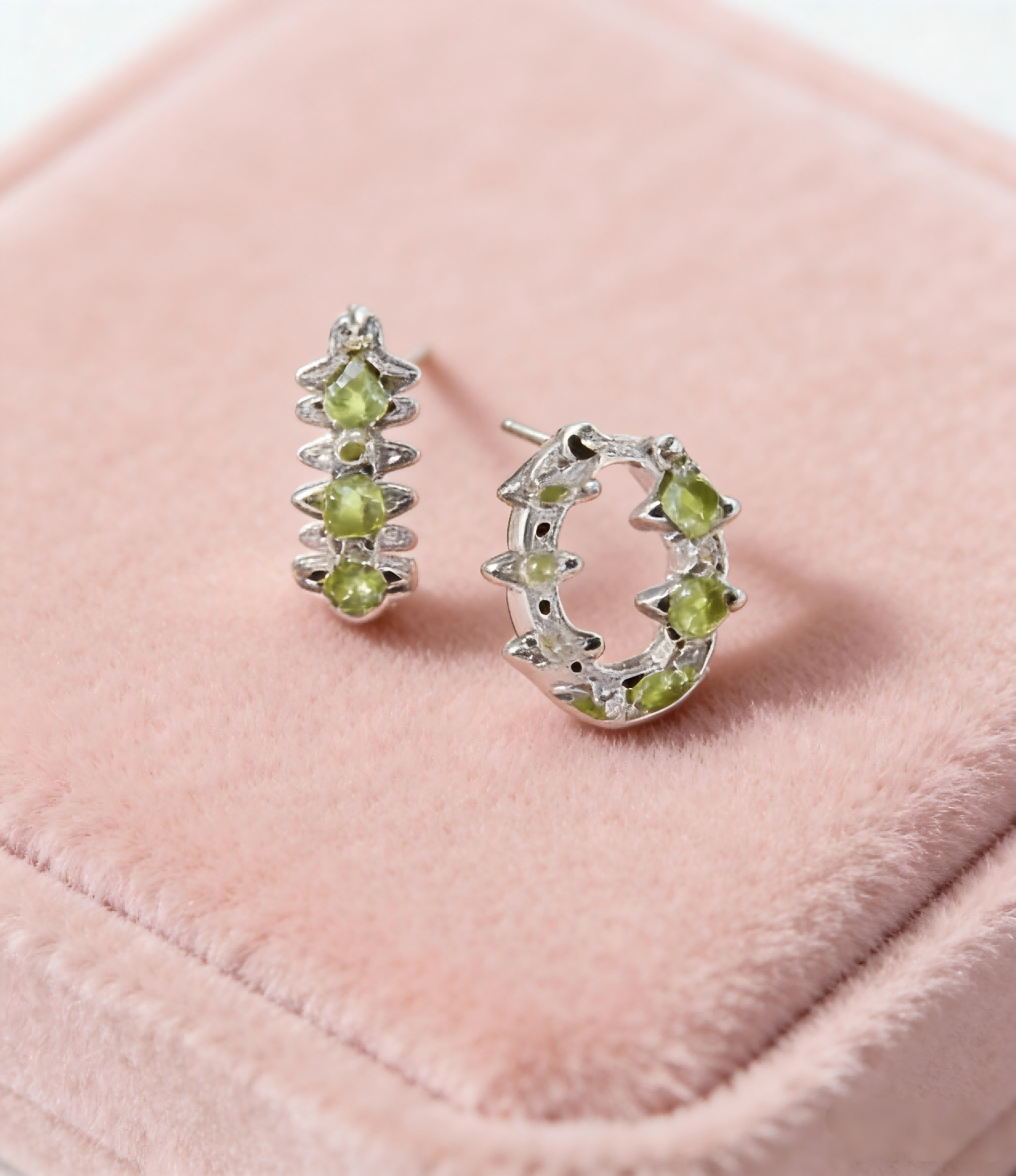 2026 New Vivienne Westwood Light Green Crystal Hoop Earrings for Women, Silver Tone Starry Orb Design, Trendy Y2K Aesthetic Ear Accessories