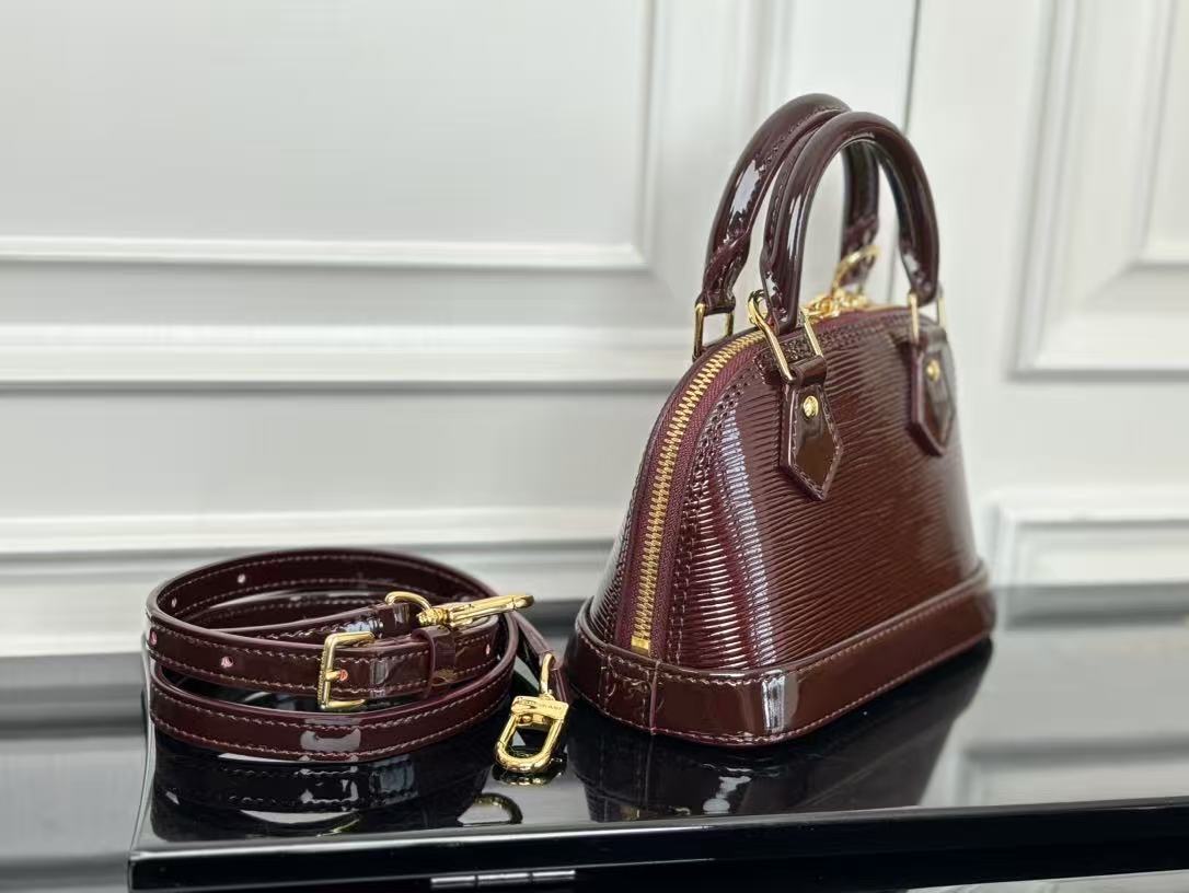 Louis Vuitton 2025 Burgundy Classic Alma Bag