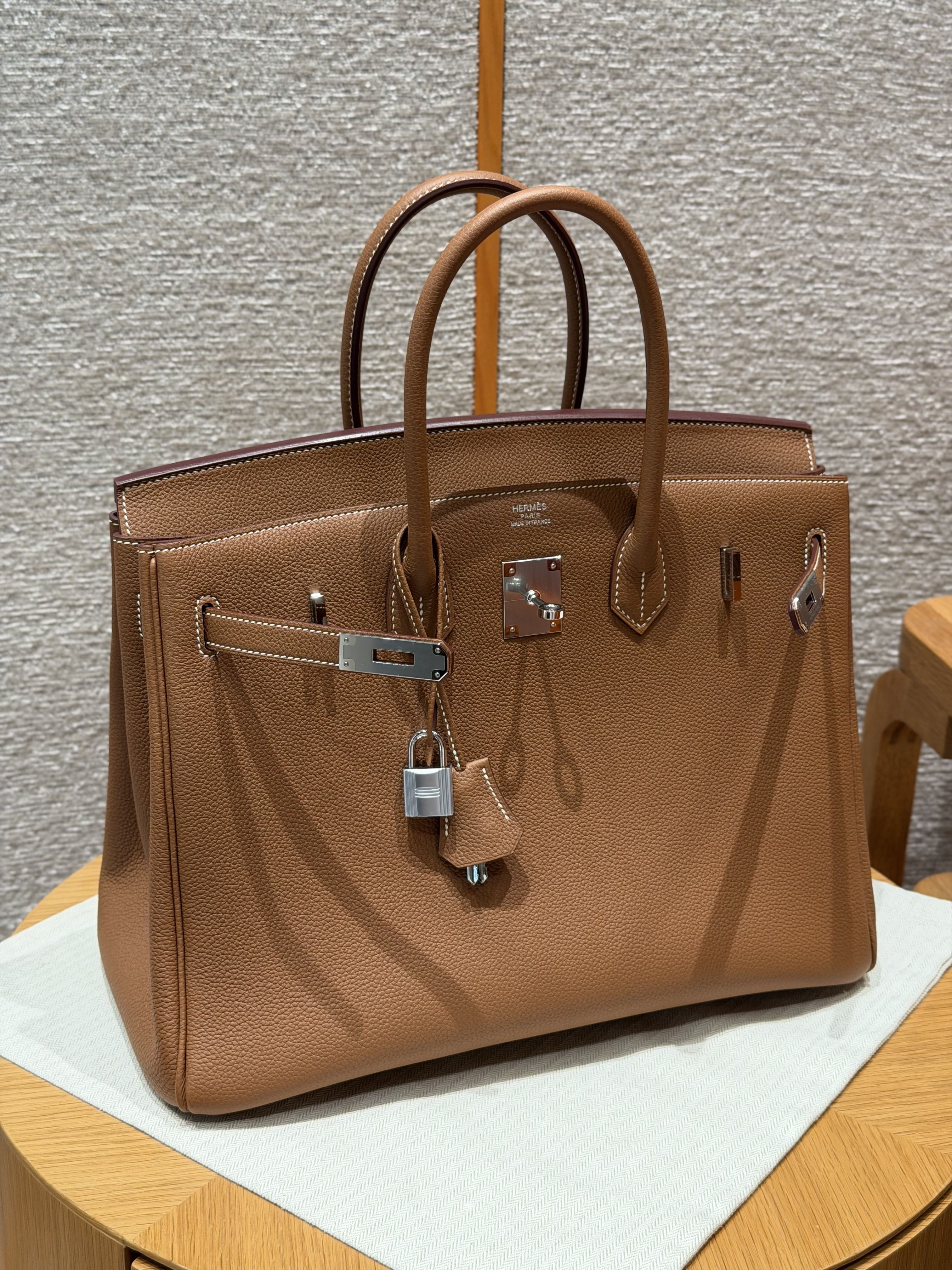 Hermes Gold Togo Birkin 35 Bag