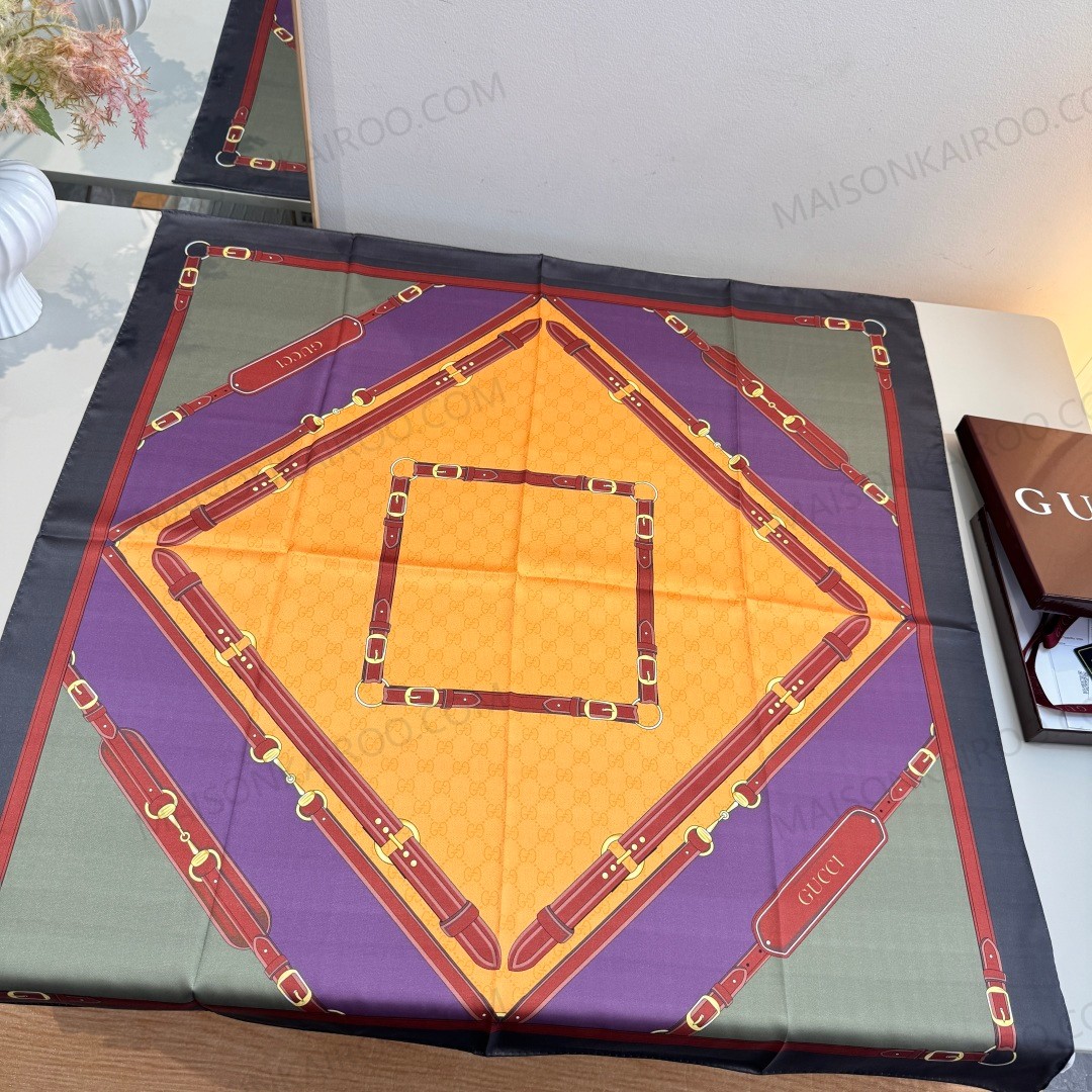 Gucci GG Horsebit Belt 90 Silk Scarf - KAIROO