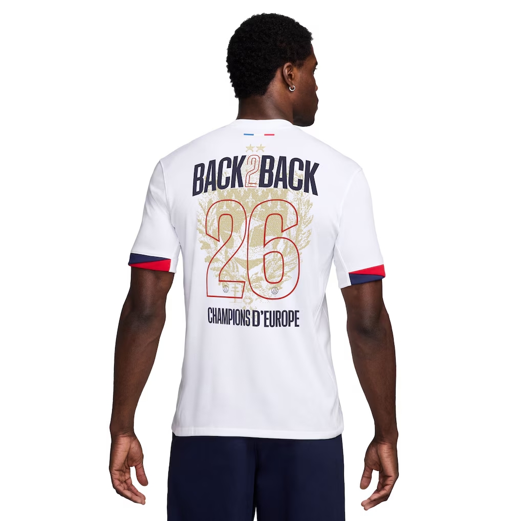 PSG 2025–2026 Away Kit (Featuring “Champions of Europe 26”)
