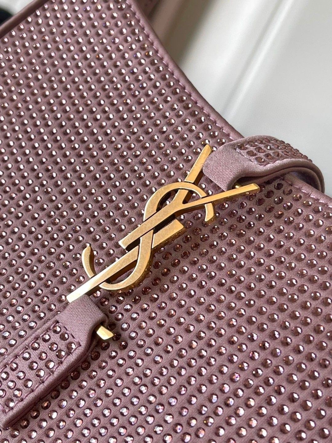 Saint Laurent YSL satin and crystal mini bag