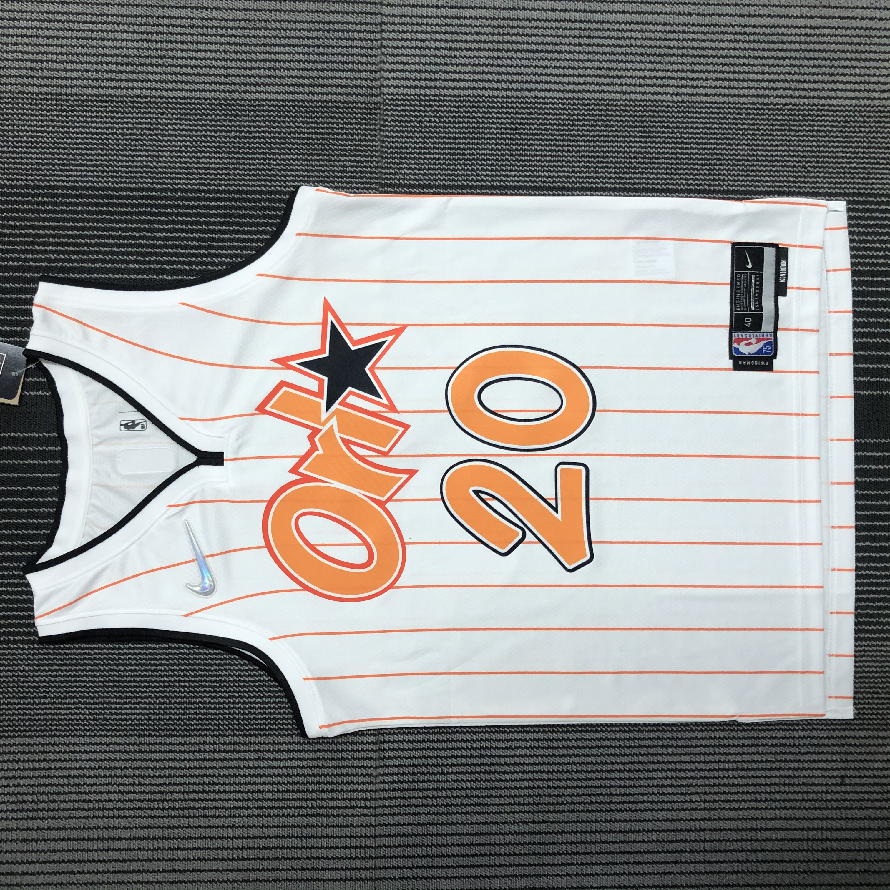 75TH ORLANDO MAGIC WHITE  No.20 FULTZ