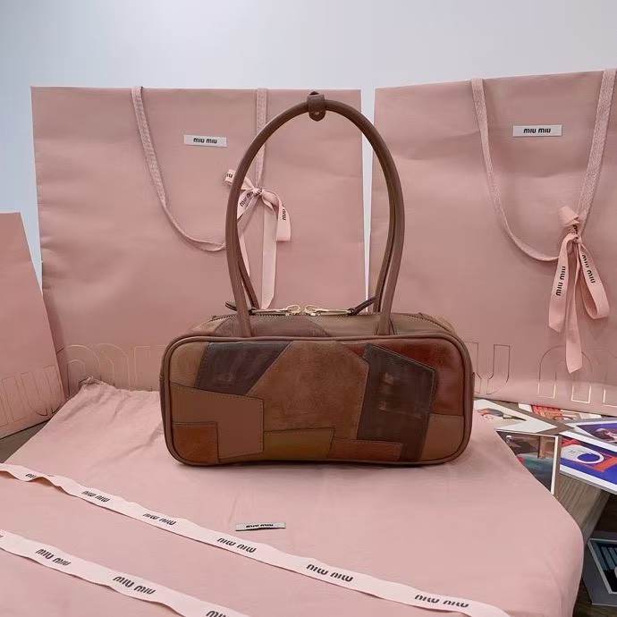Miumiu Beau leather patch bag