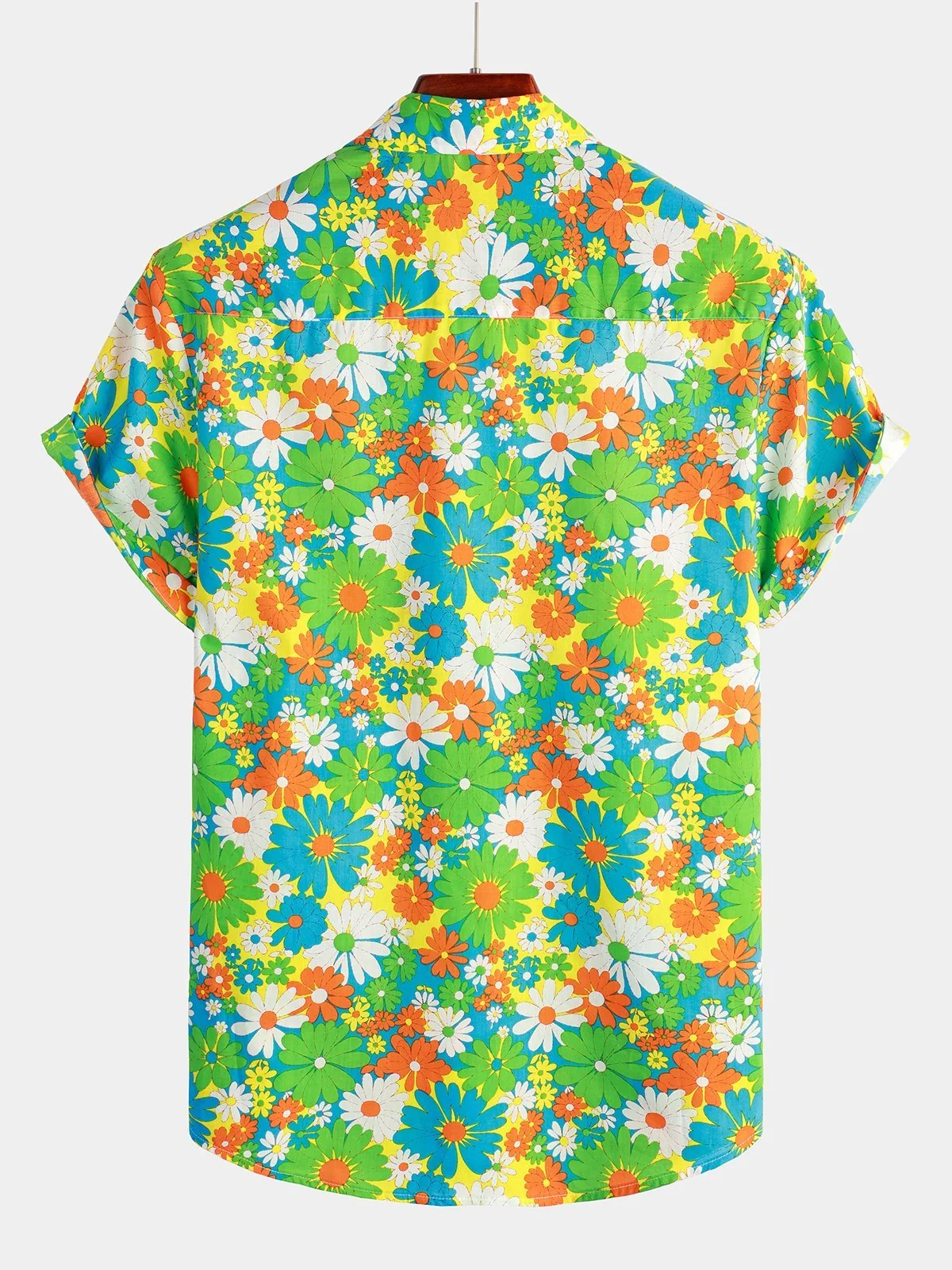Men's Tropical Floral Cotton Hawaiian Shirt