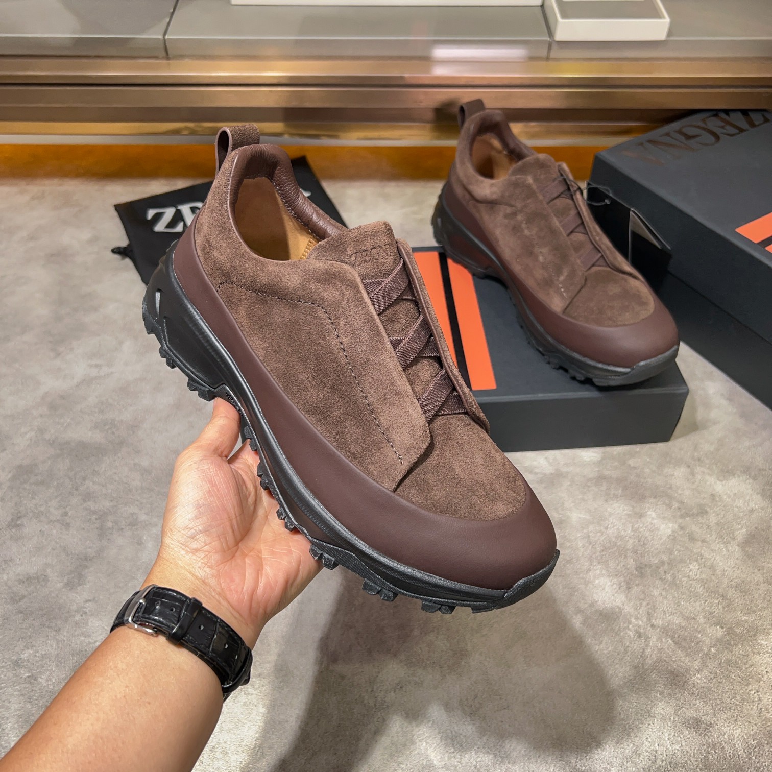 Zegna Triple Stitch™Monte Luxury Sneaker Loafer