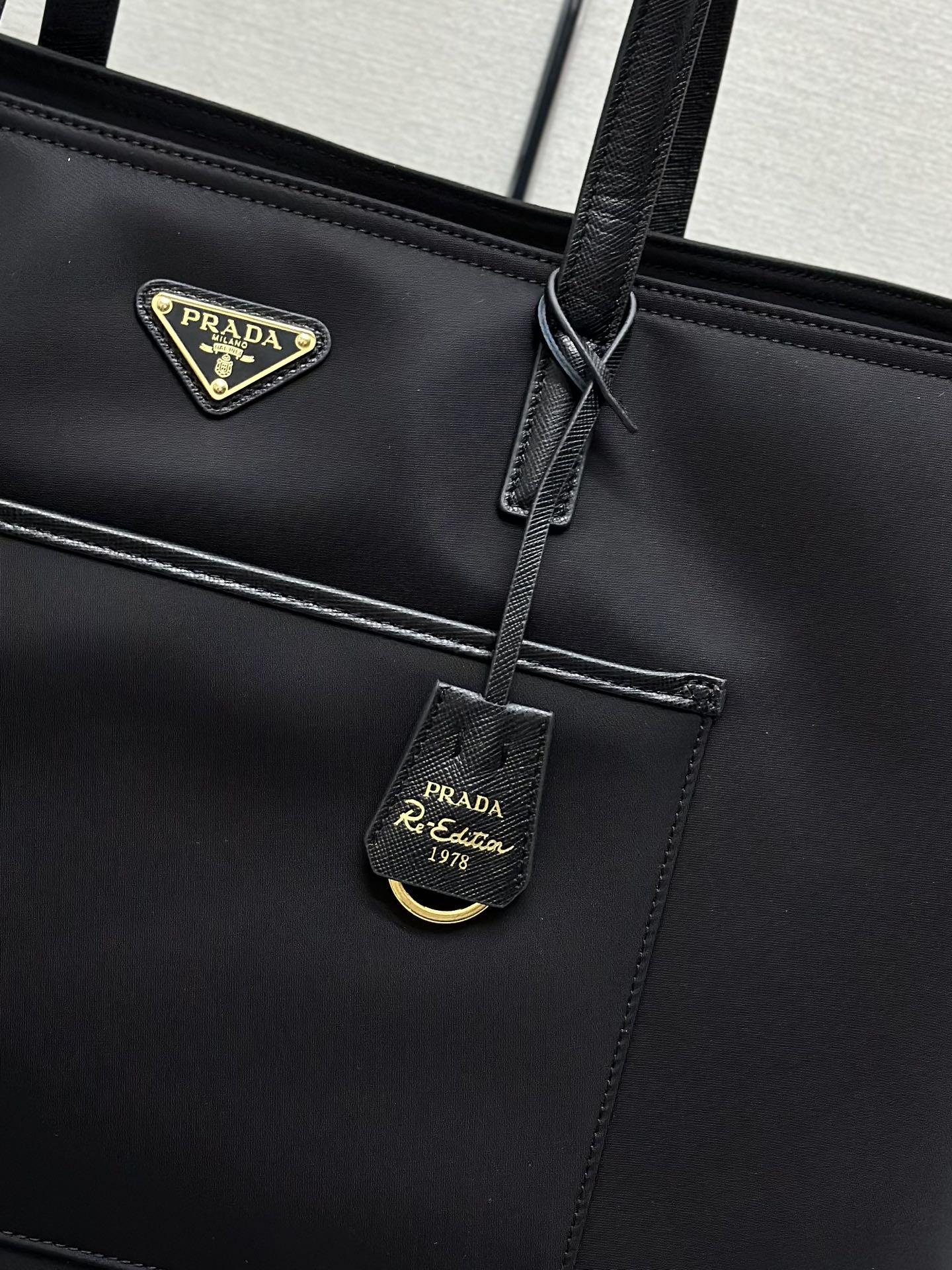 Prada  CLASSIC TOTE BAG 43 IN BLACK RE-NYLON FABRIC