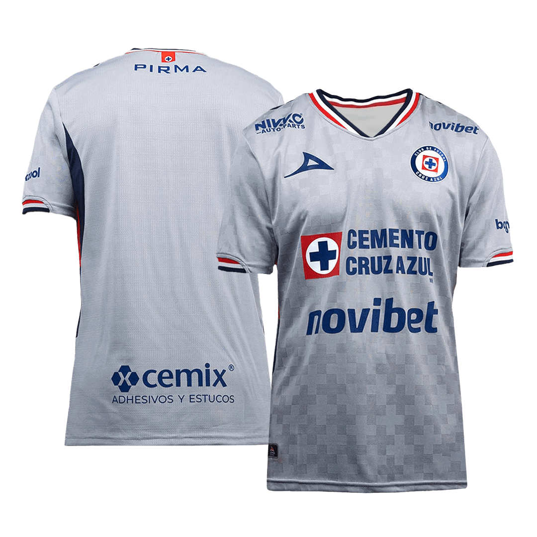 Cruz Azul Away Soccer Jersey 2025-26 Gray Fan version