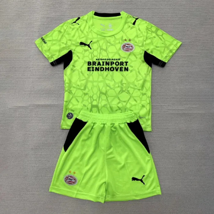 Kids PSV Eindhoven Green Goalkeeper Suit 26/27