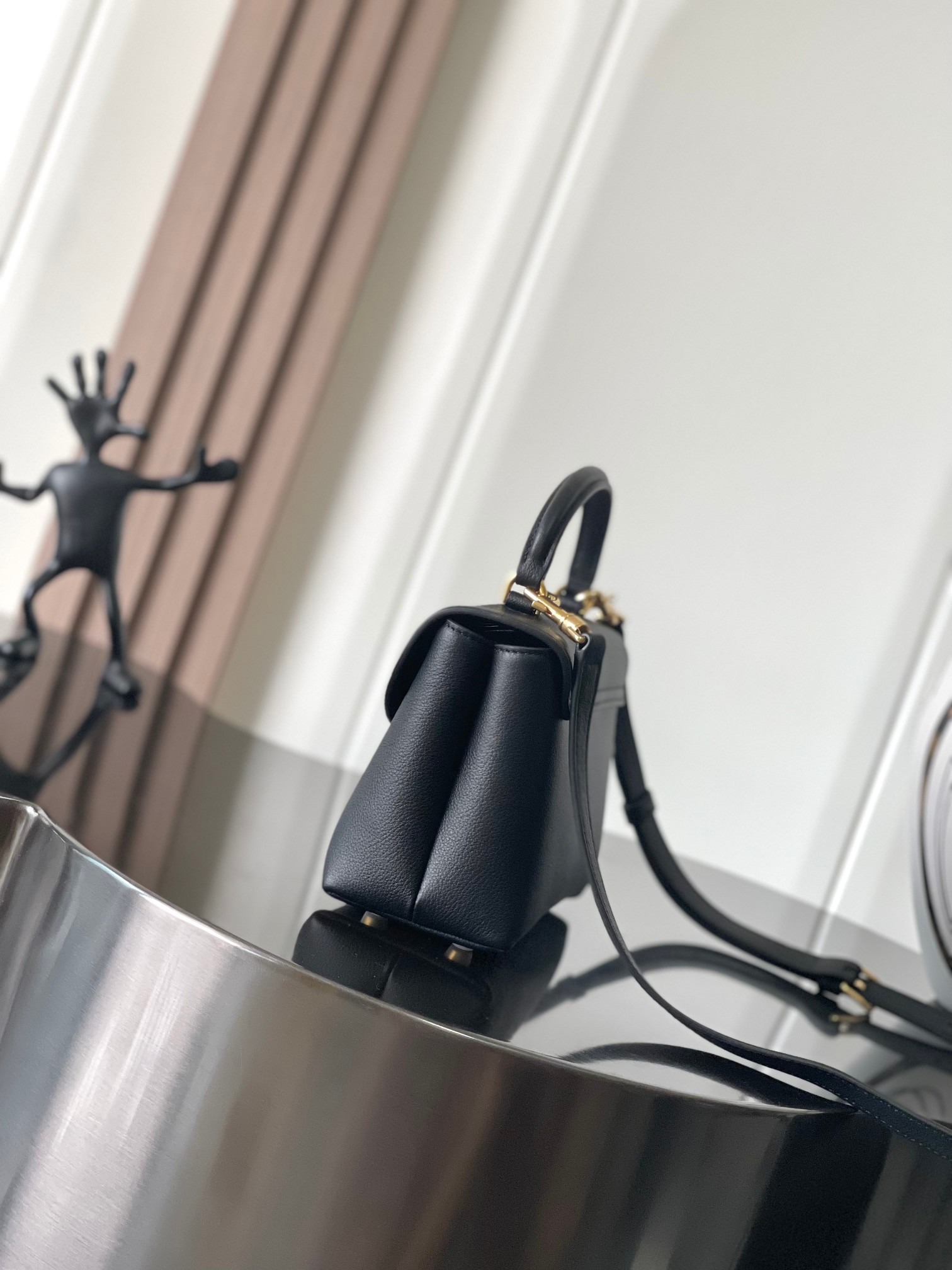 Celine Teen Nino Bag in Supple Grained Calfskin-Black