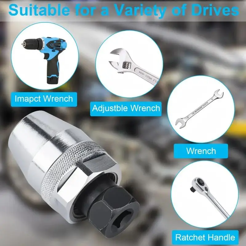 6-13mm Broken Bolt Extractor Set - Metal Damaged Stud Remover Tool for Impact Wrench and Ratchet, Non-Electric Manual Operation