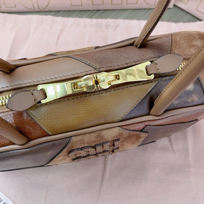 Miumiu Beau leather patch bag