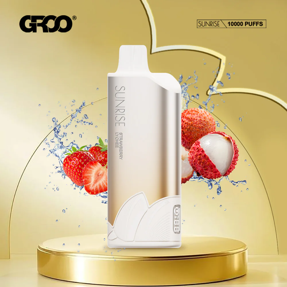 GROO SUNRISE 10K Disposable Vape – Strawberry Lychee - Vaba Vape-Shop