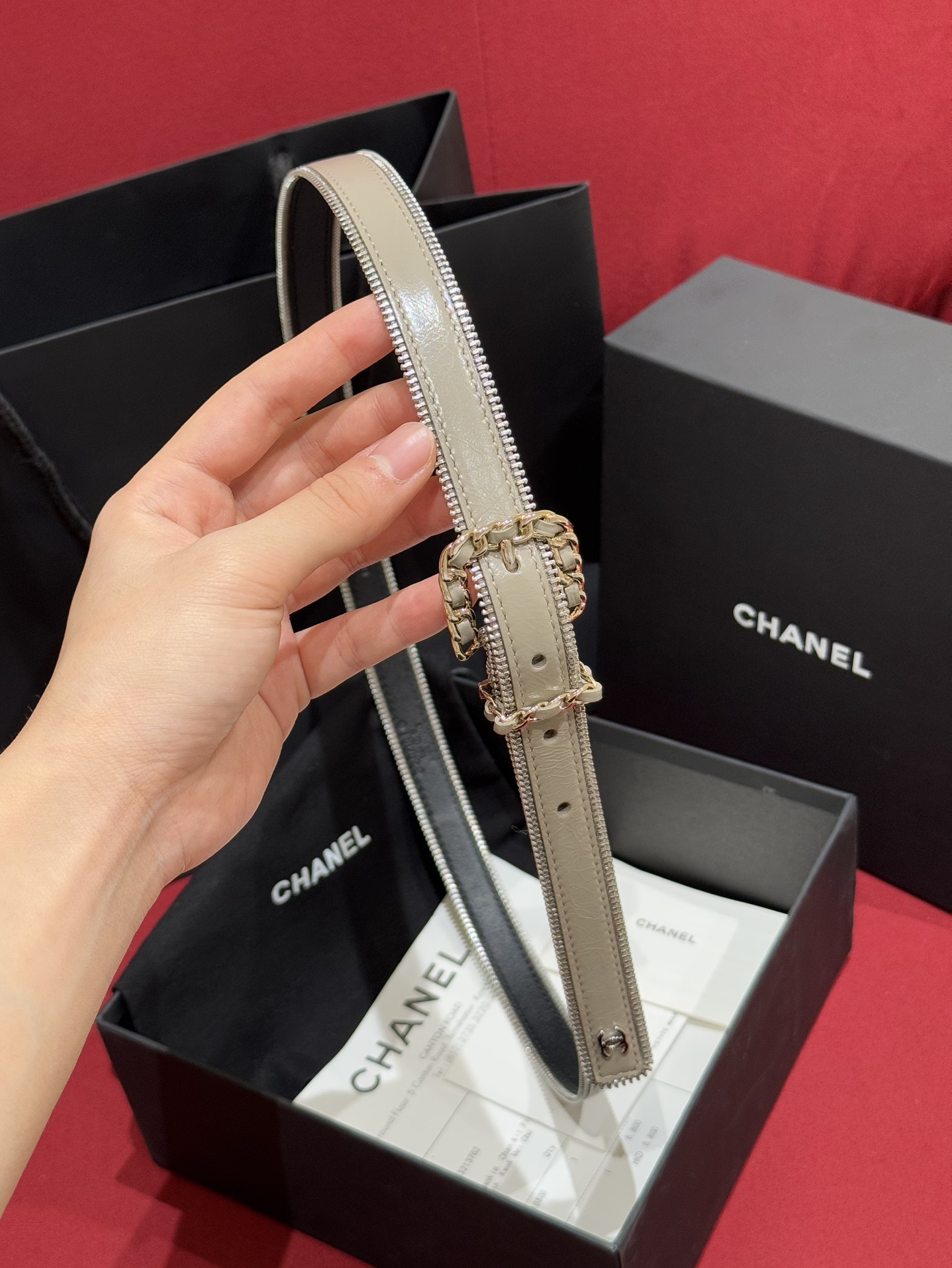 Chanel Luxury Small Leather Belt 2cm