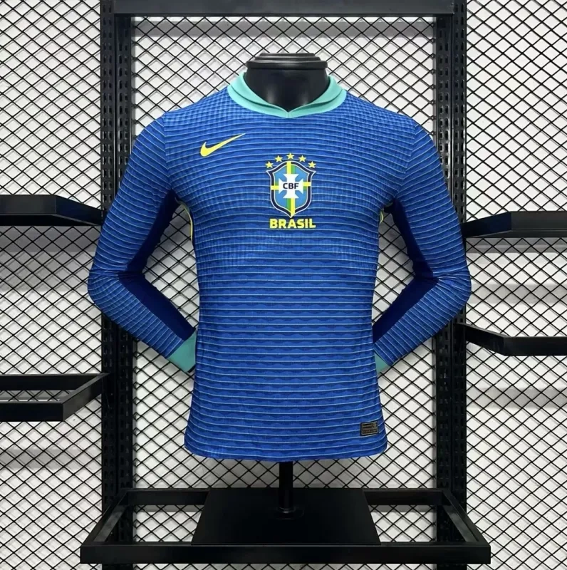 Nike Authentic Soccer Jersey Brazil Away Shirt Long Sleeve 2024