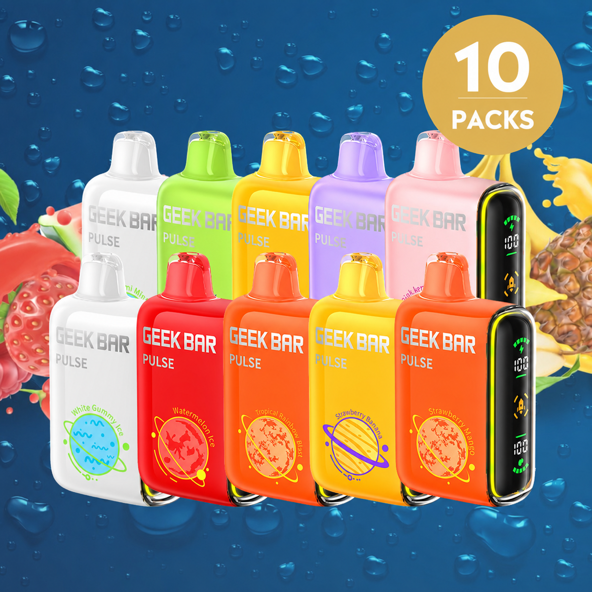 Geek Bar Pulse 10-pack assorted flavors at Testvapes