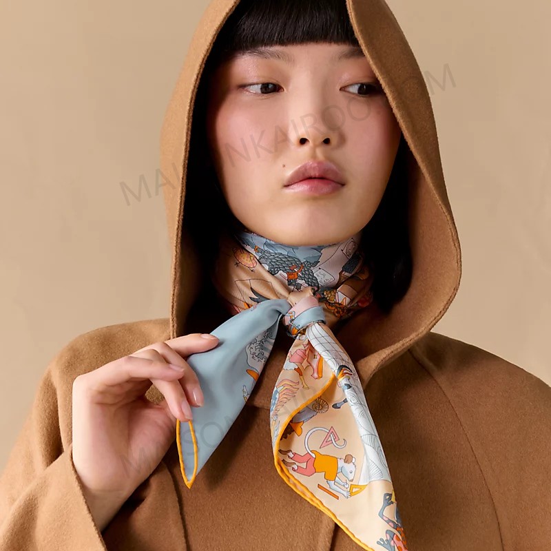 Hermes Academia Hippica Multicolor Square Scarf - KAIROO