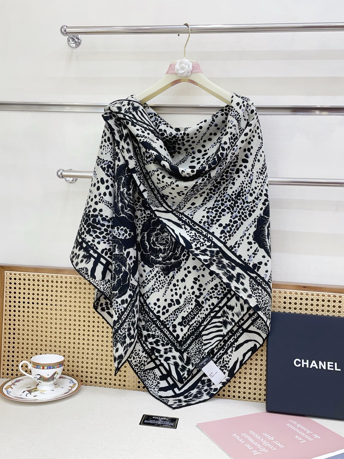 Chanel Silk and Cashmere Shawl 140cm