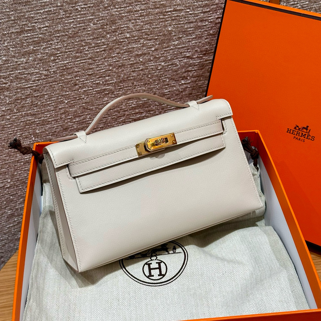 Hermes Craie Swift Kelly Pochette