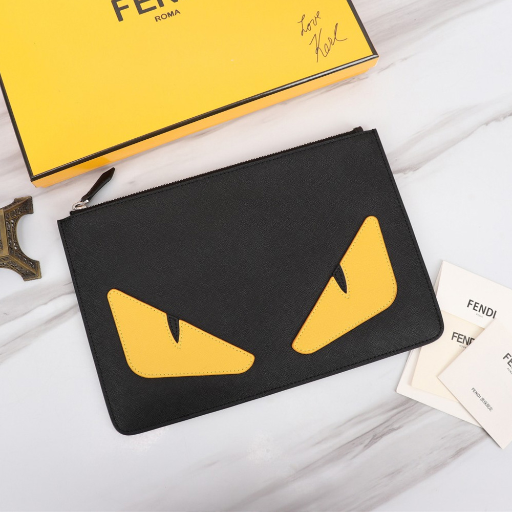 FENDI Printed Canvas Clutch card holder wallet