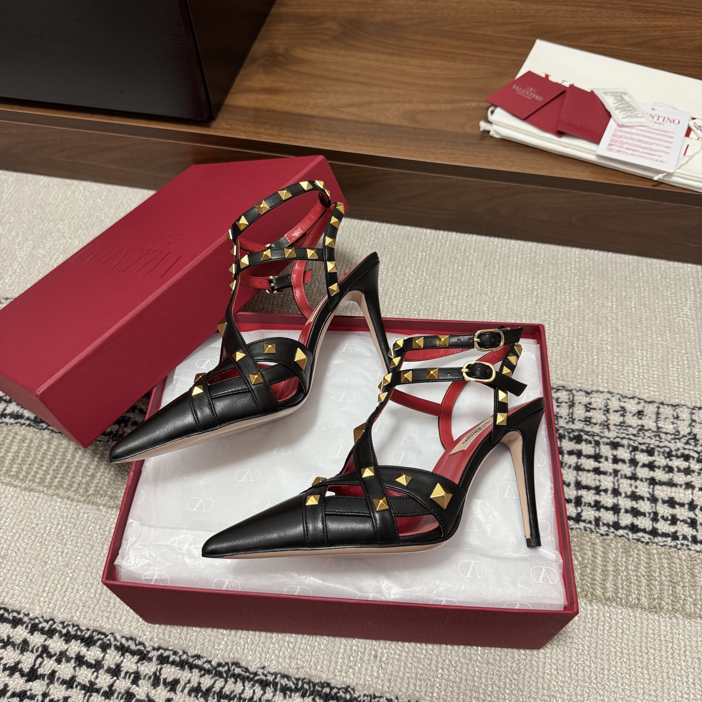 Valentino  Rockstud Heeled Sandal