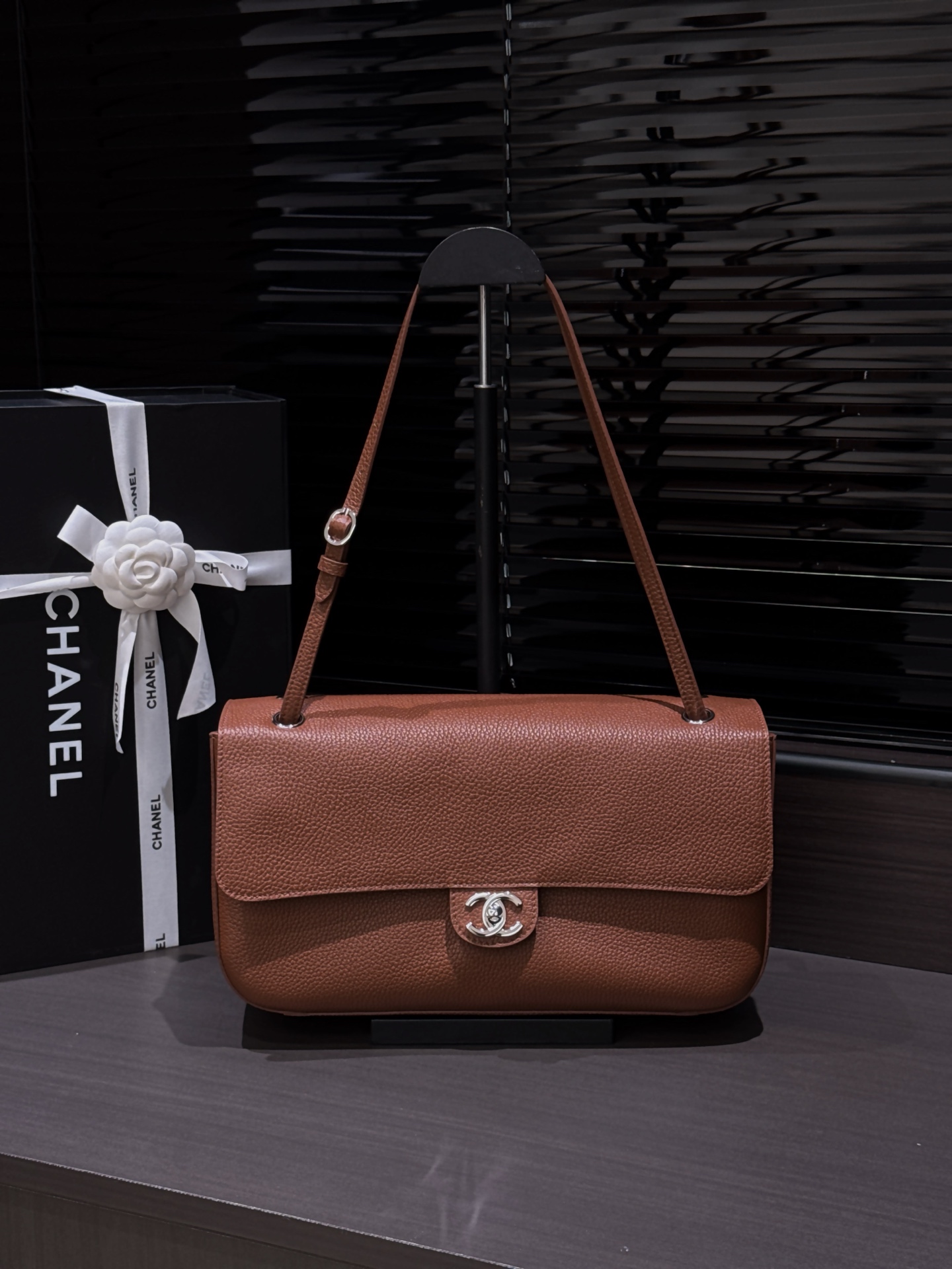 CHANEL Spring Summer 2026 Maxi Flap bag 32cm in Camel AS6231