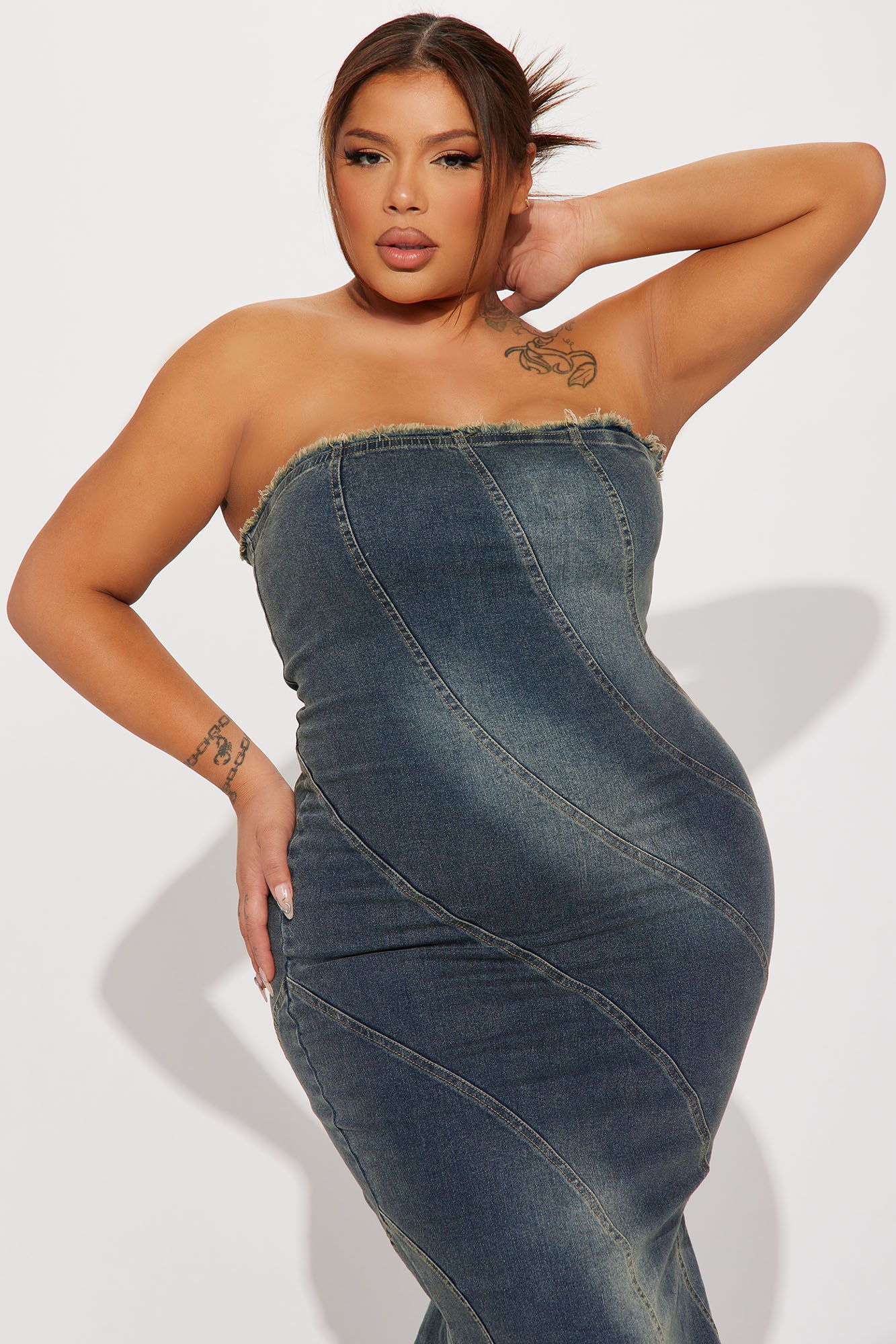 Dana Denim Maxi Dress - Denim
