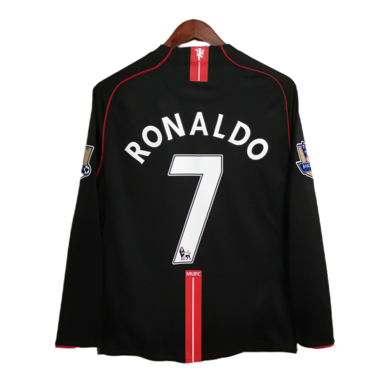 07-08 Retro Long Sleeve Manchester United #7 Ronaldo Third  Away Soccer Jersey